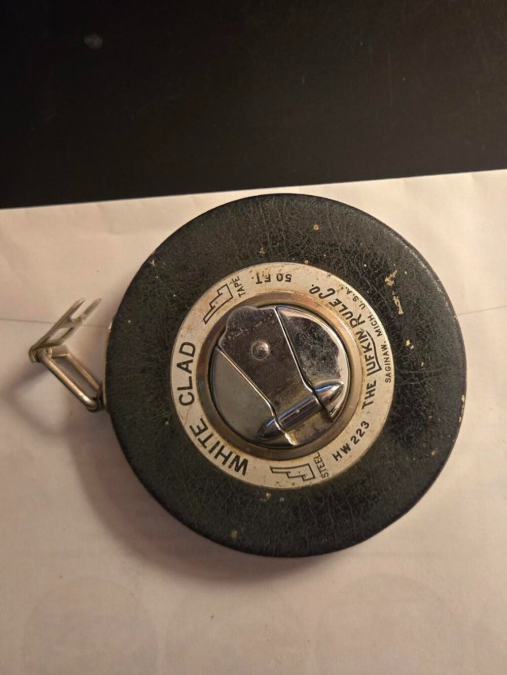 Vintage White Clad HW223 Steel Lufkin Rule C.O. 50 FT